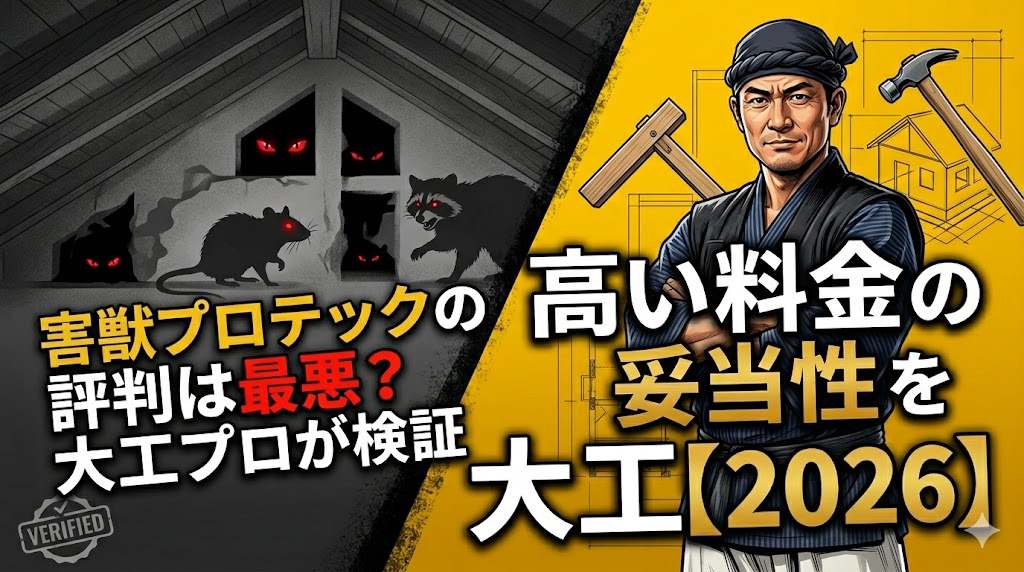 害獣プロテックの評判は最悪？高い料金の妥当性を大工プロが検証