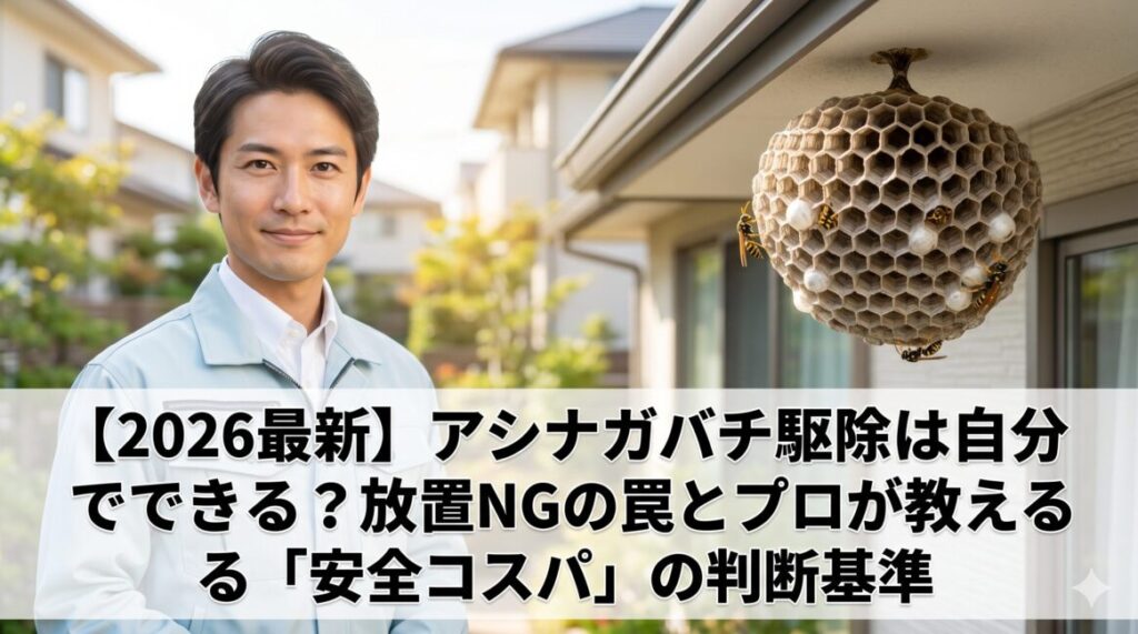 アシナガバチの種類・巣の初期対処から駆除を業者に依頼する場合の判断基準