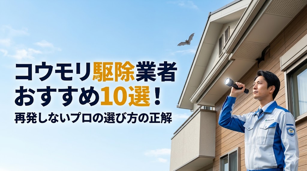 コウモリ駆除業者おすすめ10選！再発しないプロの選び方の正解