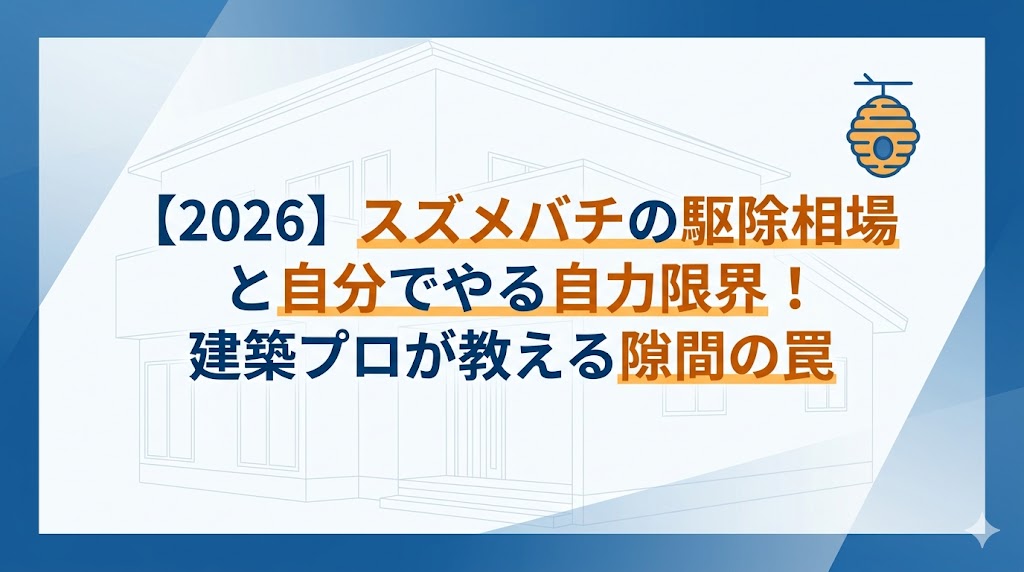 【2026】スズメバチの駆除相場と自分でやる自力限界！建築プロが教える隙間の罠
