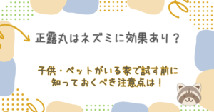 正露丸はネズミに効果あり？子供・ペットがいる家で試す前に知っておくべき注意点は！