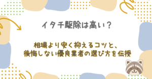 イタチ駆除は高い？相場より安く抑えるコツと、後悔しない優良業者の選び方を伝授
