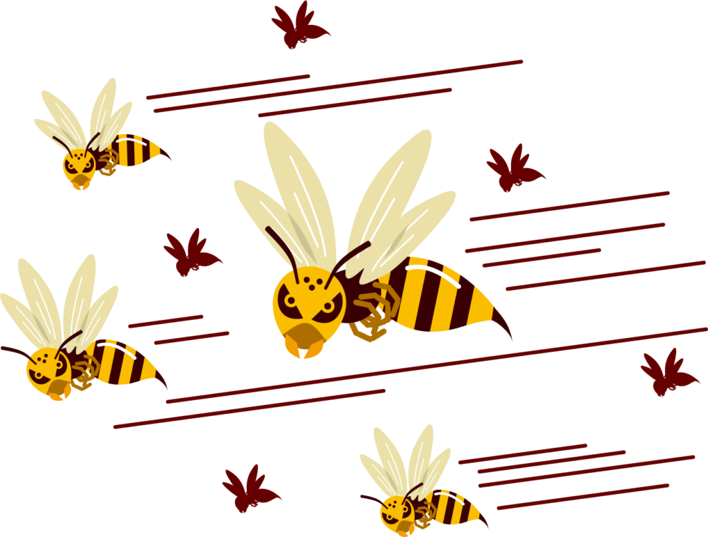 蜂攻撃