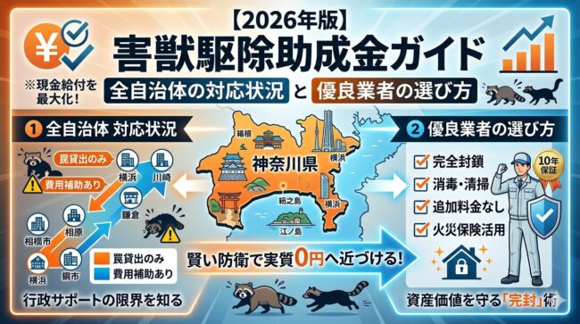 神奈川県の害獣駆除助成金ガイド｜全自治体の対応状況と優良業者の選び方