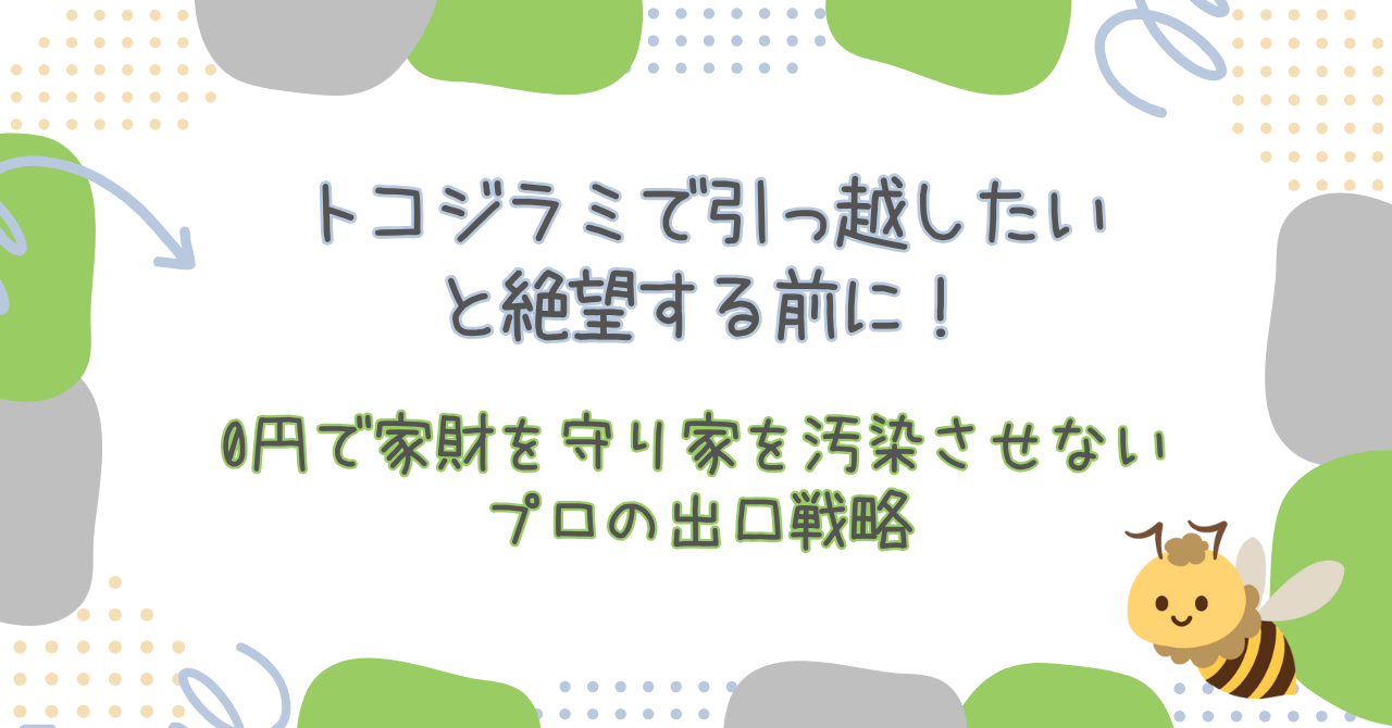 トコジラミで引っ越したいと絶望する前に！0円で家財を守り家を汚染させないプロの出口戦略