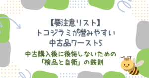 【要注意リスト】トコジラミが潜みやすい中古品ワースト5｜中古購入後に後悔しないための「検品と自衛」の鉄則