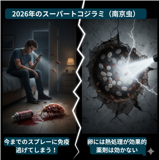 スーパートコジラミに自力駆除は通じない
