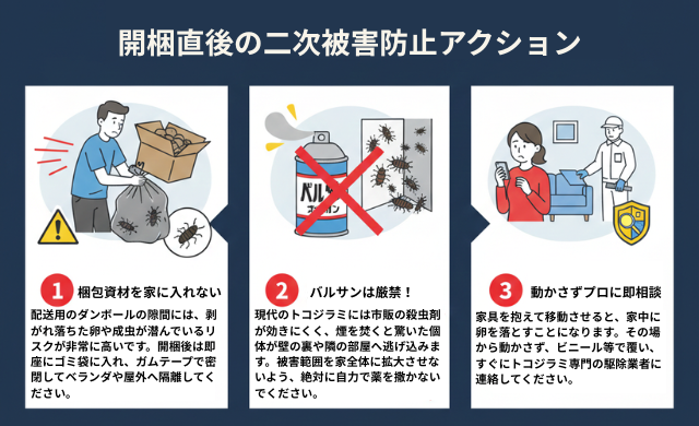 トコジラミの二次被害防止アクション