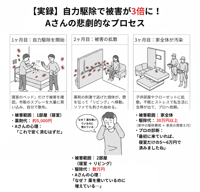 自力駆除で商品3,000円が30万円の損失に
