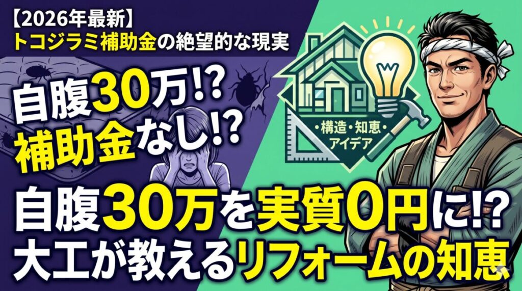 【修正用】トコジラミ駆除の補助金は絶望的？自腹30万を実質0円にする大工の知恵