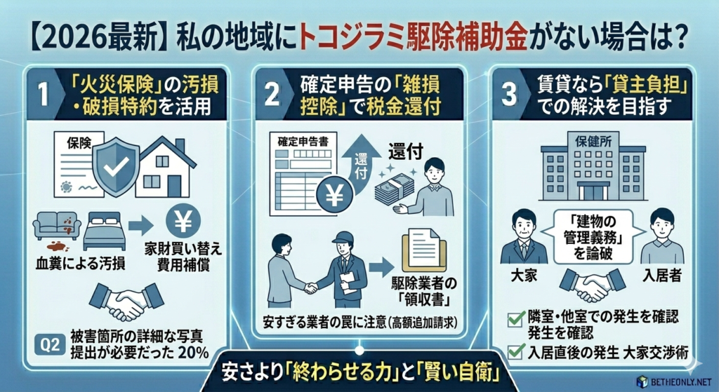 トコジラミ駆除 補助金がない場合に費用を抑えるために考えるべきこと