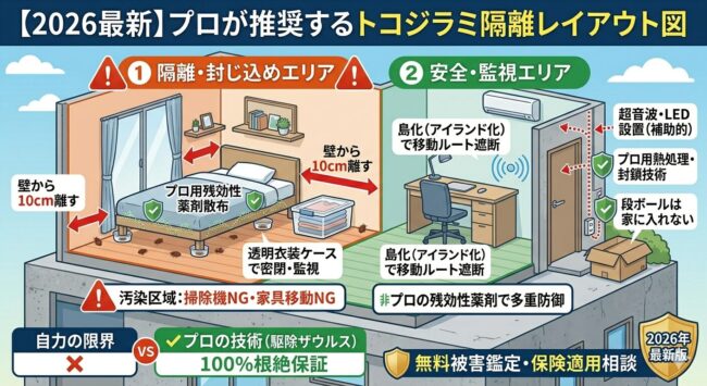 被害をこれ以上広げないための部屋の島（アイランド）化戦略