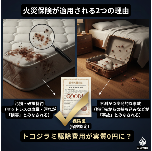 トコジラミ駆除費用が火災保険適用になる理由