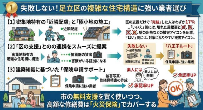 足立区の複雑な住宅構造に強い業者選び