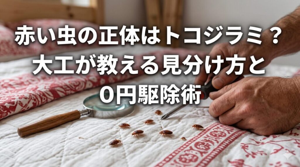 赤い虫の正体はトコジラミ？大工が教える見分け方と0円駆除術