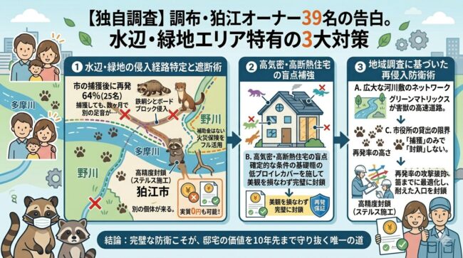 【独自調査】調布・狛江オーナー39名の告白。野川・多摩川ルートの再発率
