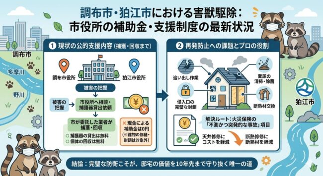 調布市・狛江市の害獣駆除:市役所の補助金・支援制度の最新状況