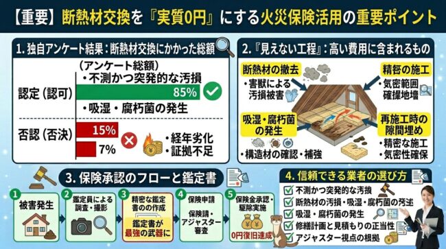 【重要】断熱材交換を「実質0円」にする火災保険活用の重要ポイント