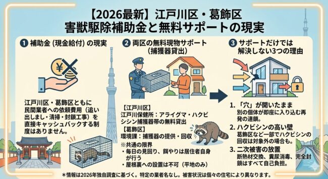 江戸川区・葛飾区の補助金と無料サポートの現実