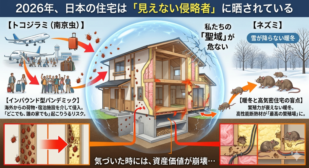 日本の住宅は見えない侵略者に晒されている