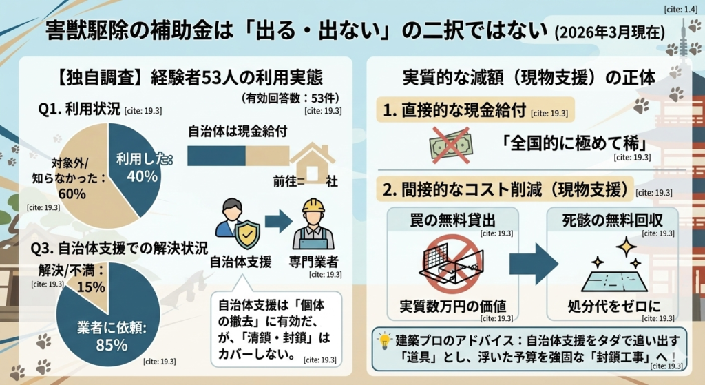 害獣駆除　補助金　罠貸し出し　死骸回収