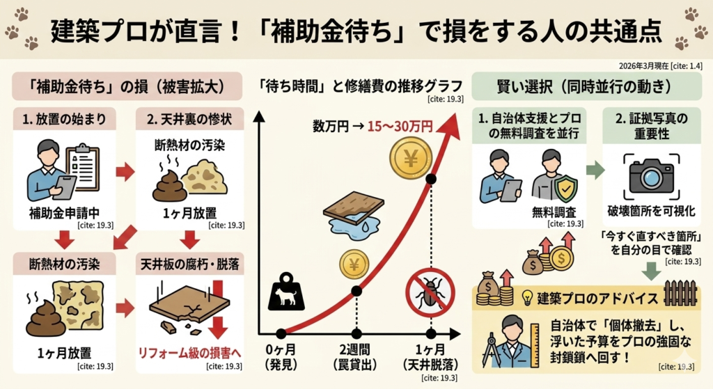 害獣駆除　補助金待ち　損