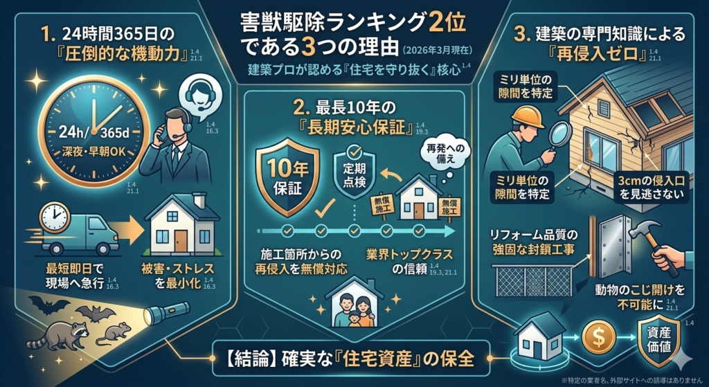 ハウスプロテクト 24時間365日 最長10年保証 再発ゼロ