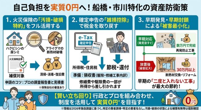 自己負担を実質0円へ!船橋・市川特化の資産防衛策