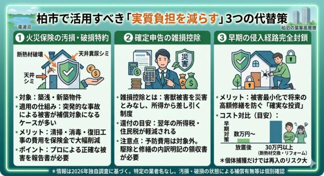 柏市で活用すべき実質負担を減らす3つの代替策