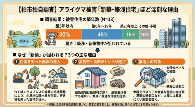 独自調査:柏市民33名が回答「新築住宅ほど被害が深刻な理由」