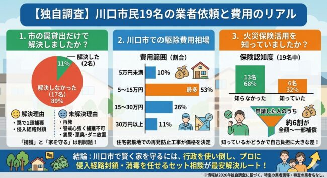 【独自調査】川口市民19名の業者依頼と費用のリアル