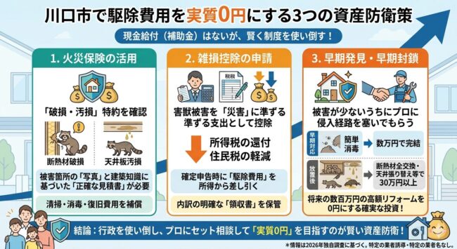 川口市で駆除費用を実質0円にする3つの資産防衛策