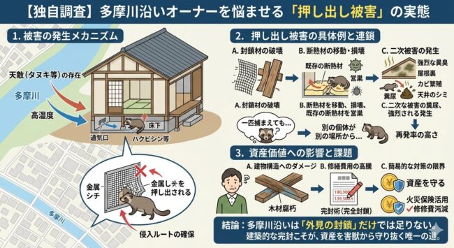 【独自調査】多摩川沿いオーナーを悩ませる押し出し被害