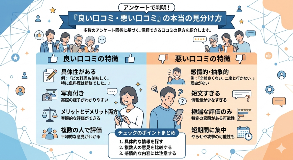 信頼できる口コミの見分け方