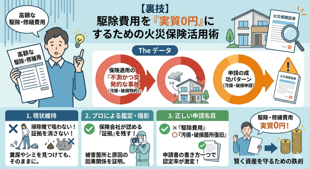 駆除費用を実質0円にするための火災保険活用術