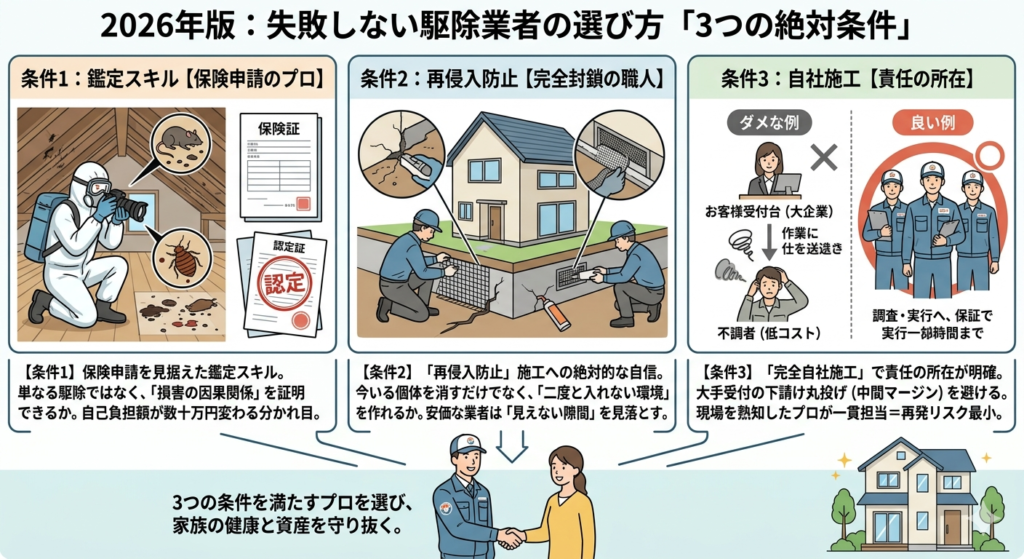 駆除業者の失敗しない選び方