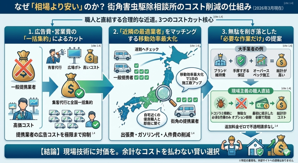 街角害虫駆除相談所　相場より安い
