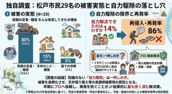 独自調査:松戸市民29名の被害実態と自力駆除の落とし穴