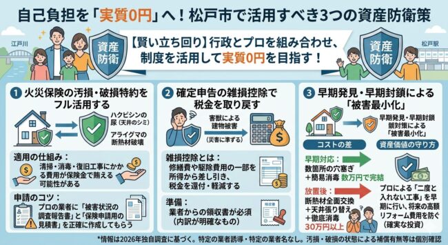 自己負担を実質0円へ!松戸市で活用すべき3つの資産防衛策
