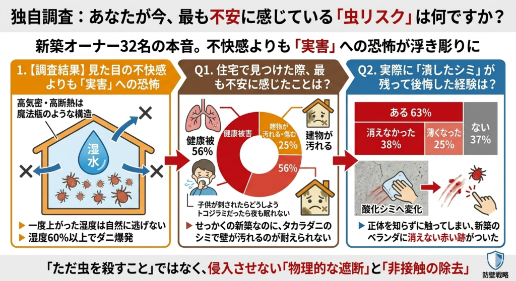 独自調査：最も不安に感じている虫リスク