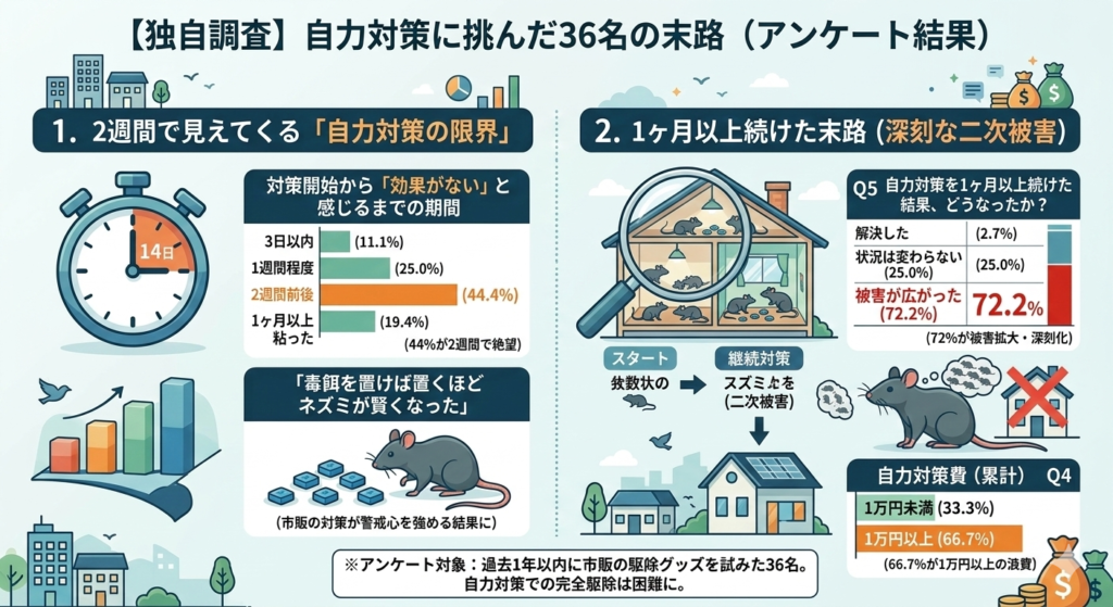 ネズミ駆除の自力対策の限界