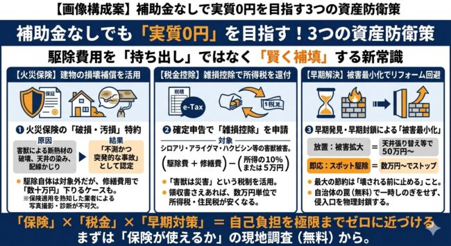 【重要】補助金なしでも実質0円を目指す3つの資産防衛策