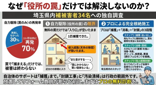 なぜ役所の罠だけでは解決しないのか？