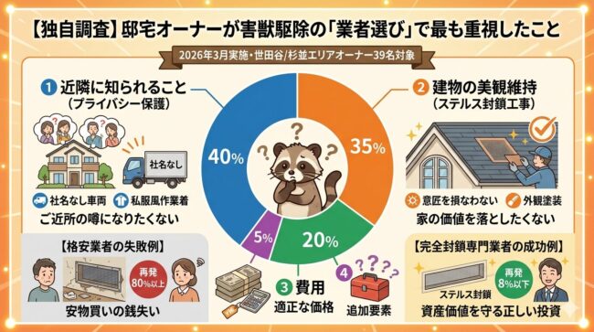 【独自調査】邸宅オーナーが業者選びで最も重視したこと