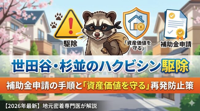 世田谷・杉並のハクビシン駆除｜補助金申請の手順と「資産価値を守る」再発防止策