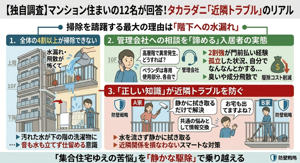 独自調査：タカラダニ駆除による近隣トラブルの実態
