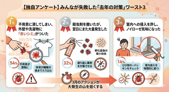 【独自アンケート】みんなが失敗した去年の対策ワースト3
