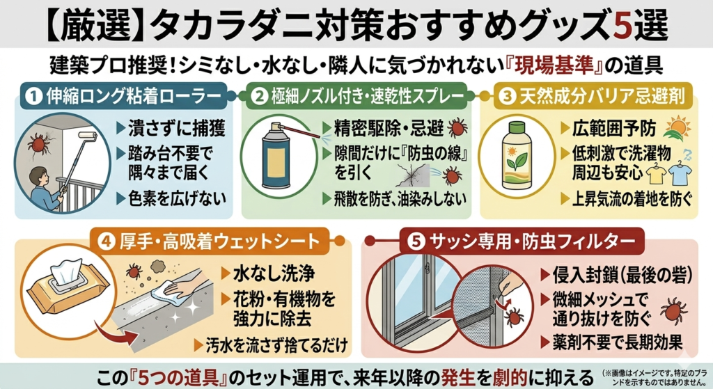 タカラダニ対策グッズ5選