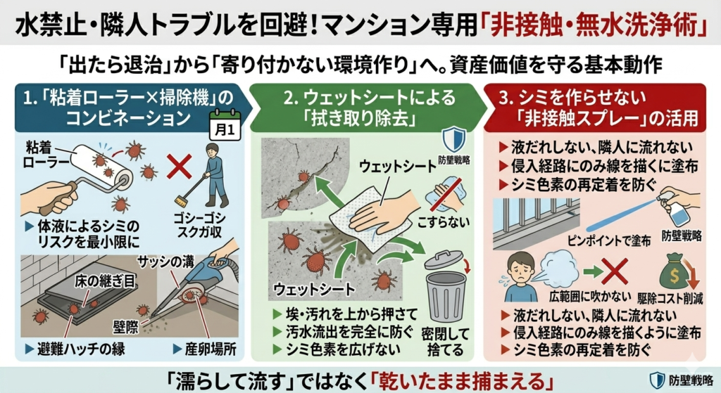 タカラダニのマンション専用非接触・無水洗浄術