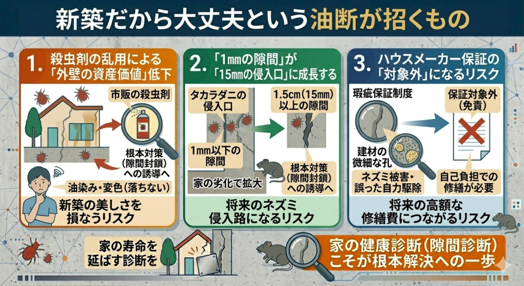 新築だから大丈夫という油断がタカラダニを招く理由